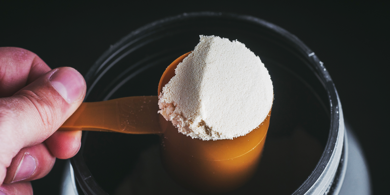 Scoop of creatine powder